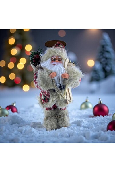 madamina Masa Üstü Dekoratif Noel Baba 40 cm, El Yapımı Noel Baba, Gerçeğe ya...