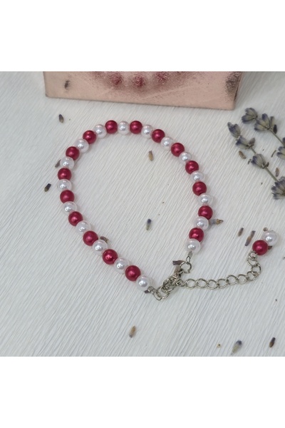 Handmade Elegant Bracelet with Acrylic Beads, Stainless Steel Accessories