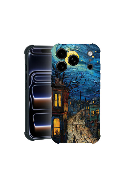 bestcase Carcasă Pro Shock pentru Apple iPhone 17 Pro, cu design Van Gogh Cit...