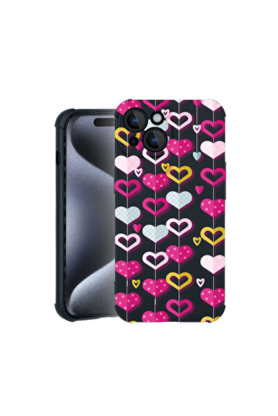bestcase Θήκη Pro Shock για Apple iPhone 15, με σχέδιο cu Lovely Hearts, 3100...