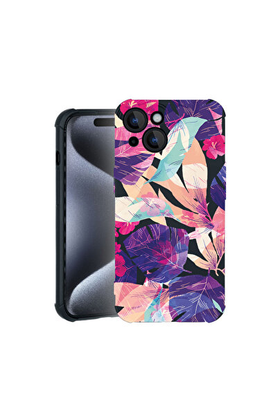 bestcase Pro Shock Case For Apple iPhone 15, cu Design Tropical Flowers, 3100...