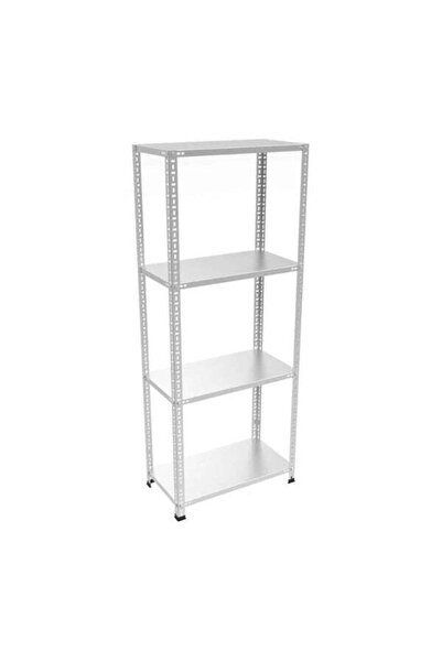 Raffar 4 Katlı Çelik Raf Sistemi | Galvaniz Depo Rafı | Demir Metal Raf | 59-60-150