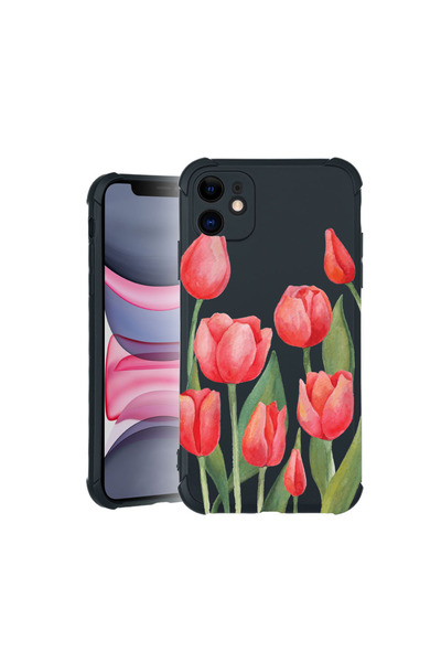 bestcase Carcasă Pro Shock pentru Apple iPhone 11, cu design Lalele Roșii, 31...