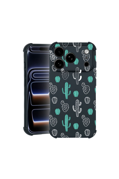 bestcase Carcasă Pro Shock pentru Apple iPhone 17 Pro Max, cu design Cactus, ...