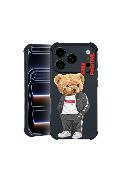 bestcase Carcasă Pro Shock pentru Apple iPhone 17 Pro, cu design Stay Positiv...