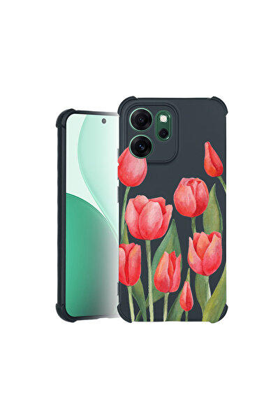 bestcase Carcasă Pro Shock pentru Oppo Reno 14F / FS, cu design Lalele Roșii,...