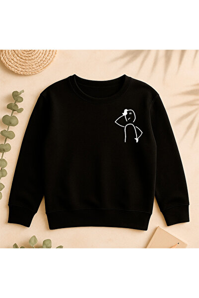 SVART WEAR Sweatshirt Daily cu imprimare pe partea din față 100% bumbac Fancy...