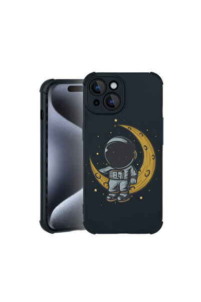 bestcase Carcasă Pro Shock pentru Apple iPhone 15, cu design Astronaut pe Lun...
