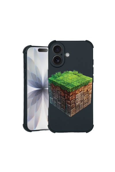 bestcase Carcasă Pro Shock pentru Apple iPhone 14 Pro, cu design Minecraft Wo...