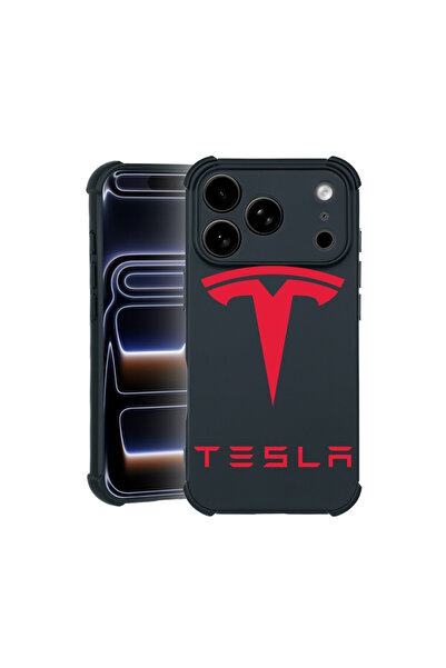 bestcase Carcasă Pro Shock pentru Apple iPhone 17 Pro, cu design Tesla Red, 3...