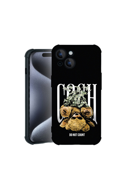 bestcase Carcasă Pro Shock pentru Apple iPhone 15, cu design ursuleț de pluș,...
