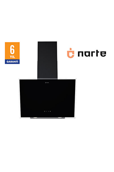 NARTE -H20160B 60CM SIYAHCAM EĞİMLİ DAVLUMBAZ - 6 YIL GARANTİLİ