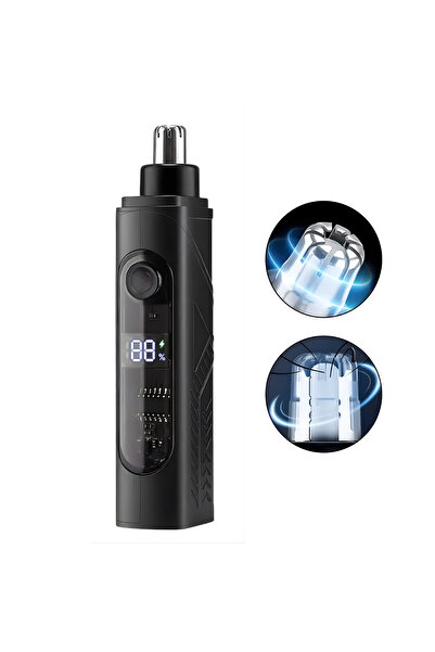 Sunix Mini Electric Nose and Ear Trimmer, 360 Rotating Head, Type-C Rechargeable, Stainless Steel Blade