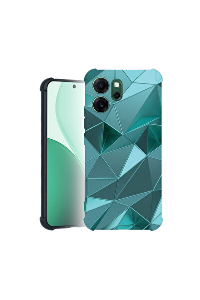 bestcase Carcasă Pro Shock pentru Oppo Reno 14F / FS, cu design mozaic verde, 3100041 ASB 1251