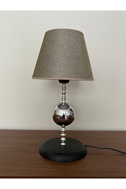 asellus Moon Luxury Silver Globe Lampshade Modern Bedroom Table Lamp with Black Head 2025 Trend