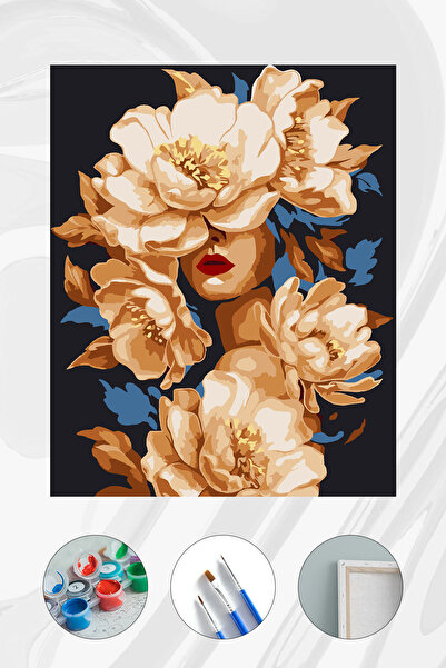 Parloran Sayılarla Boyama 40x50 cm Tuval Seti - Boyaları Ve Fırçaları Dahil -...