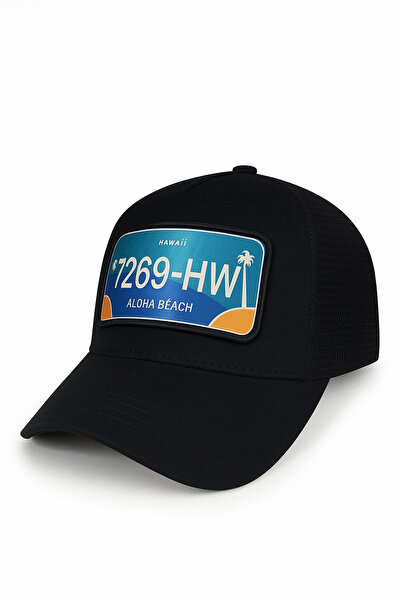 diğerr1 7269-HW Unisex Siyah Ayarlanabilir Spor Baseball Şapka Cırtlı Cap