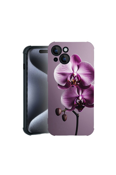 bestcase Калъф Pro Shock за Apple iPhone 15, дизайн Розова орхидея, 3100031 A...