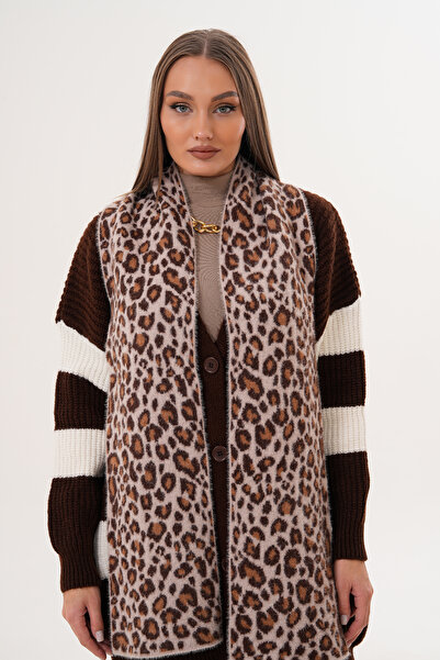 Ritagarcia Trend Animal Print Scarf | Leopard Patterned Design Shawl | Soft Textured Quality Women's Winter Accessory