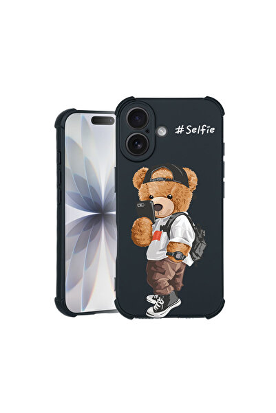 bestcase Carcasă Pro Shock pentru Apple iPhone 15 Pro, cu design Selfie Teddy...