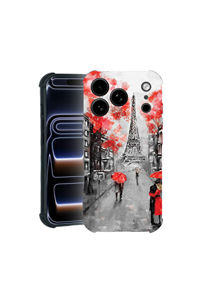 bestcase Carcasă Pro Shock pentru Apple iPhone 17 Pro, cu design Turnul Eiffel din Paris, 3100038 ASB 1378