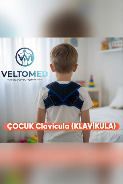 Veltomed Çocuk Klavikula Bandajı Köprücük Kemiği Kırığı İçin Medikal Destek, ...