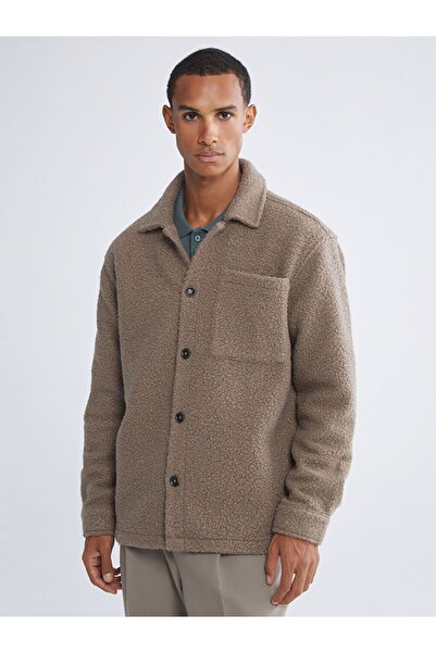 LC Waikiki LCW Vision Regular Fit Uzun Kollu Pelüş Erkek Gömlek Ceket