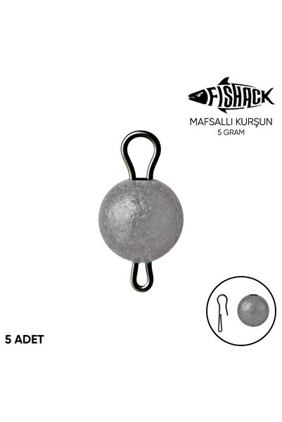 Fishack Mafsallı Kurşun - Hareketli İğne Kurşunu - - 5 Gram - 5'li Paket