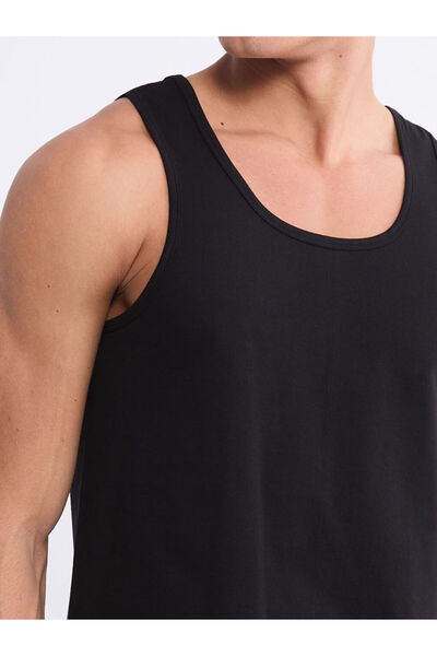 LC Waikiki Black Crew Neck Basic Men's Undershirt