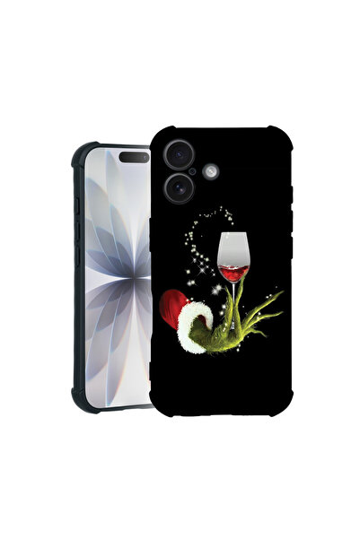 bestcase Carcasă Pro Shock pentru Apple iPhone 16 Pro, cu design Xmas Grinch,...