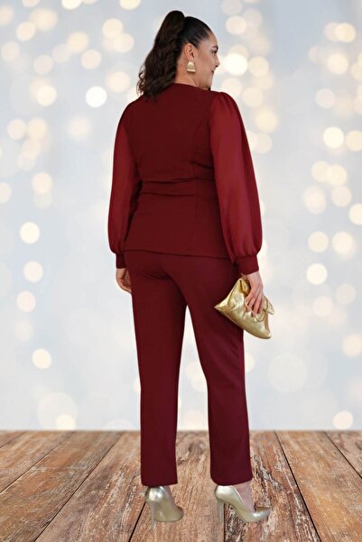 Moda Amore Plus Size Button Detailed Two-Piece Set – Stylish and Comfortable Combination (44-46-48) 029