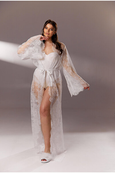 lousa Long Lace Dressing Gown