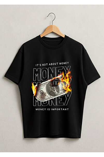 LORVEX قصة فضفاضة تي شيرت للبالغين من الجنسين – ليس الأمر يتعلق بالمال مطبوع