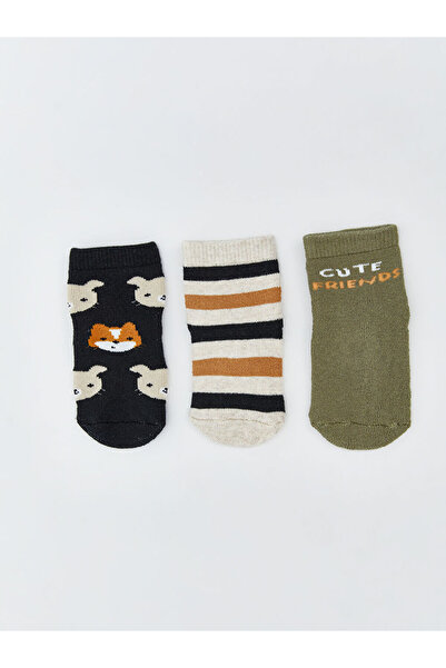 LC Waikiki Patterned Baby Boys' Ankle Socks 3-pack