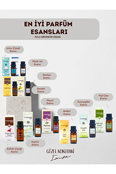 Magnesia Kozmetik Pure Touches Magnesia Esans Uçucu yağlar ''Parfüm Yapımı Gi...