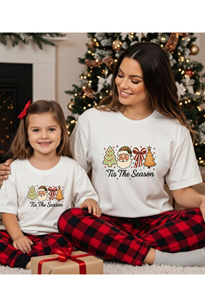ASELİNDA Tis the Season Printed Christmas T-Shirt-Family Matching T-Shirt (Add Items to Make a Matching Set)