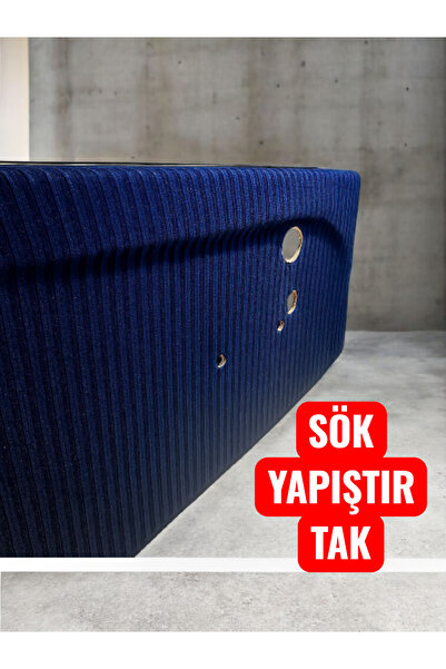 HBNC Fitilli Kadife Süngerli Oto Kapı Döşemesi – Lacivert (4 Kapı, 140 X 100)