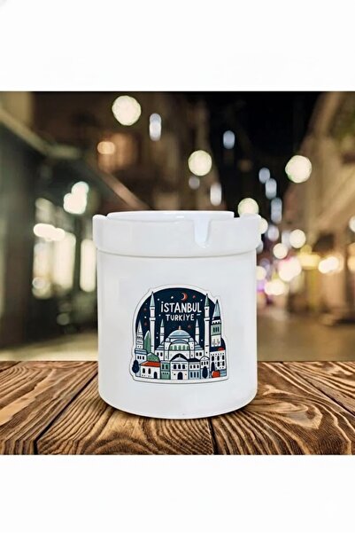 sartre art Scrumieră din porțelan, fără miros, cu design „Istanbul”