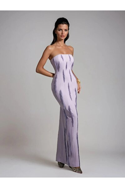 allura long sleeveless evening dress