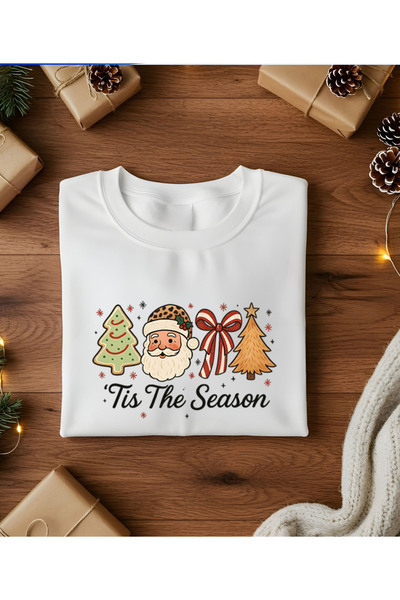 ASELİNDA Tis the Season Printed Christmas T-Shirt-Family Matching T-Shirt (Add Items to Make a Matching Set)