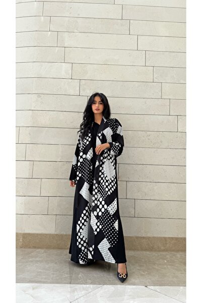 AYA - MW1549 - عباية تصميم بولكا دوت | TriDot