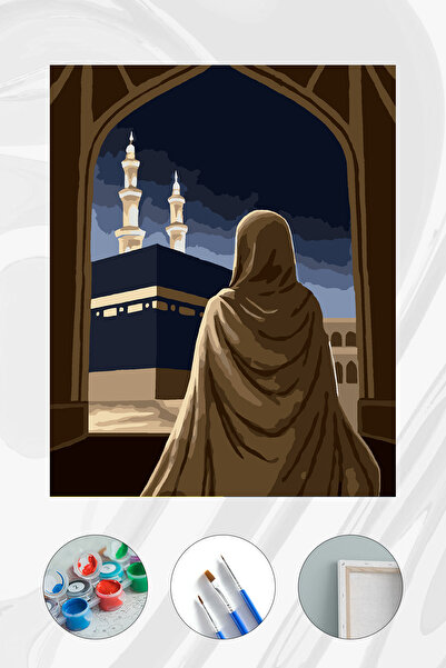 Parloran Sayılarla Boyama 40x50 cm Tuval Seti - Boyaları Ve Fırçaları Dahil -...