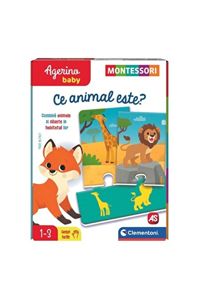 CLEMENTONI Educational Game "What Animal Is It?" Agerino Baby Montessori