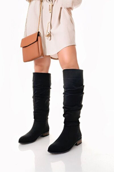 Zerenyus Winda Premium Black Suede Bellows Boots