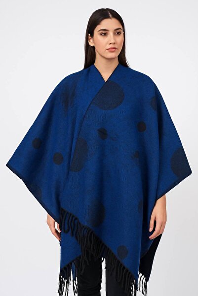 LA SEFA Women's winter double-sided poncho shoulder 140x140
