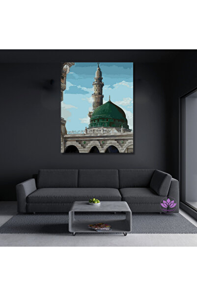 LİLYHOBBYLAND Sayılarla Boyama Seti Kasnağa Gerili İslami Eserler 40x50 cm: S...