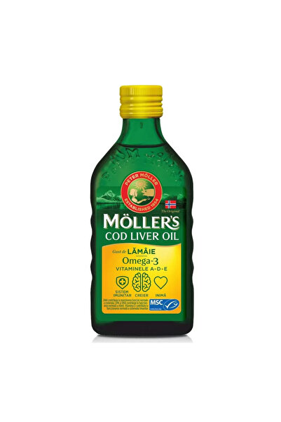 Other Ulei de ficat de cod Omega 3 cu aromă de lămâie, 250 ml, Mollers