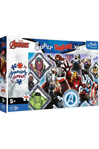 Trefl Puzzle Trefl Junior Super Shape XL Avengers, 104 piese