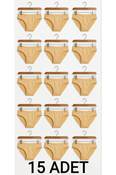 enmodaiçgiyim 15 τεμάχια βαμβακερά εσώρουχα μπικίνι καθημερινής χρήσης σε χρώμα δέρματος – Κανονική μέση, χωρίς σημάδια, μαλακά, ελαστικά
