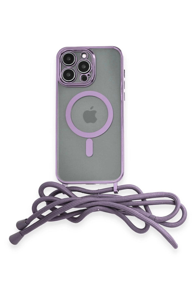 HarmonyAura iPhone 13 Pro Case Divo Laser Strap Magsafe Cover - Lilac